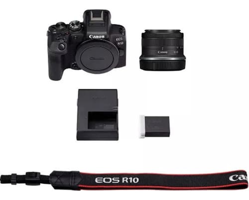Cámara Canon Mirrorless Eos R100 Rf-s 18-45mm F4.5-6.3 Is St Color Negro - 6