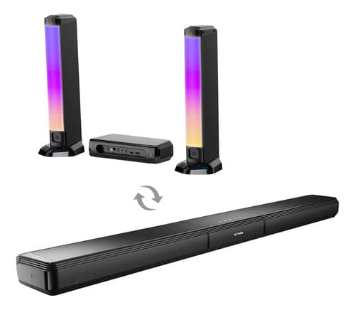 Barra De Sonido Ultimea Apollo S70 Bluetooth Luz Led Negro - 10