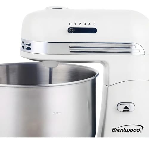 Batidora De Soporte Brentwood Sm-1162w Retro 5 Velocidades 3.3 L Inox Blanco - 5