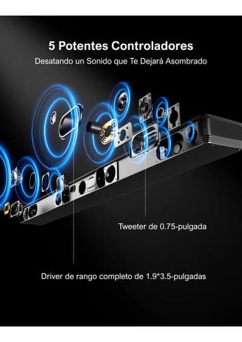 Barra De Sonido Ultimea Apollo S70 Bluetooth Luz Led Negro - 9