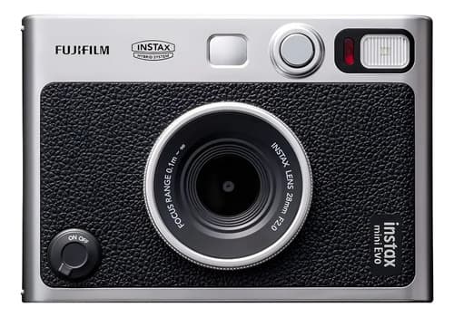 Cámara Instantánea Fujifilm Instax Mini Evo Hybrid Con 10 Pe Negro