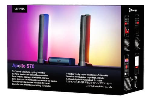 Barra De Sonido Ultimea Apollo S70 Bluetooth Luz Led Negro - 7