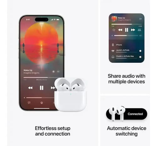 Apple - AirPods 4 - White Blanco - 4