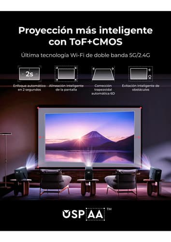Proyector Ultimea Poseidon E40 Portátil Todo En Uno Azul Oscuro - 4