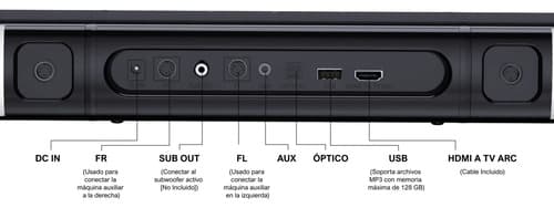 Barra De Sonido Ultimea Apollo S70 Bluetooth Luz Led Negro - 4