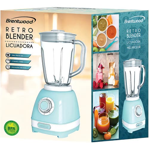 Licuadora Brentwood Jb-330bl 2 Velocidades Pulso 350w Jarra Plástica Celeste - 3