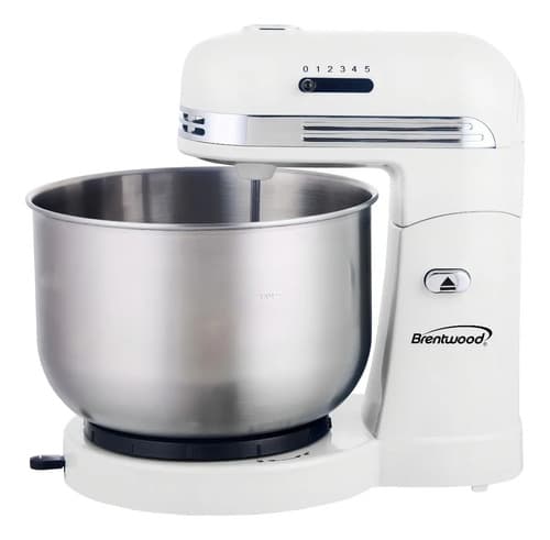 Batidora De Soporte Brentwood Sm-1162w Retro 5 Velocidades 3.3 L Inox Blanco - 3