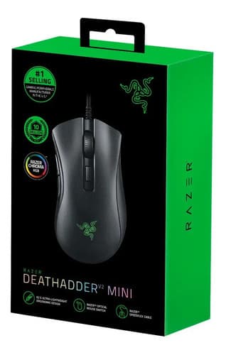 Mouse Gamer Deathadder V2 Mini + Mouse Grips Color Negro - 6